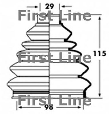 FIRST LINE fcb2354 -  Пыльник, приводной вал